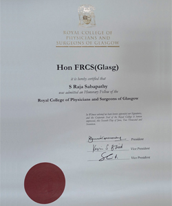 FRCS Certificate