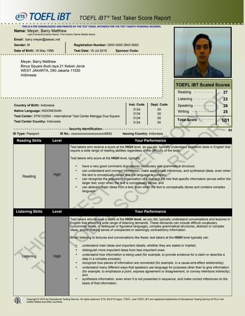 Buy A Real TOEFL Certificate