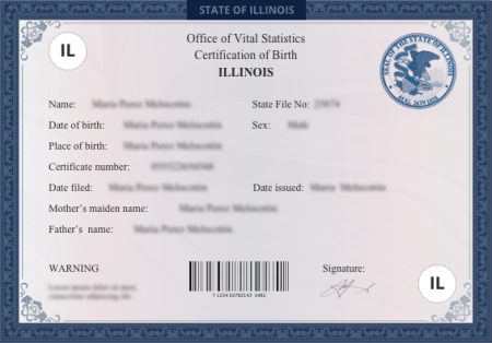 Buy Real Illinois Birth Certificate