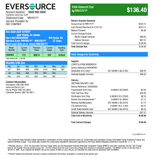 Eversource Energy Utility Bill