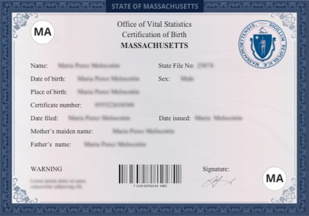 Buy Real Massachusetts Birth Certificate